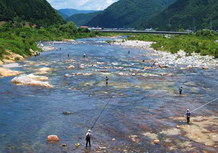 鮎釣り